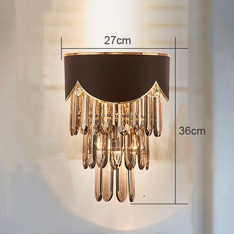 Modern Light Luxury Crystal Wall Lamp Living Room Bedroom Tv Wall Bedroom Bedside Led Lights