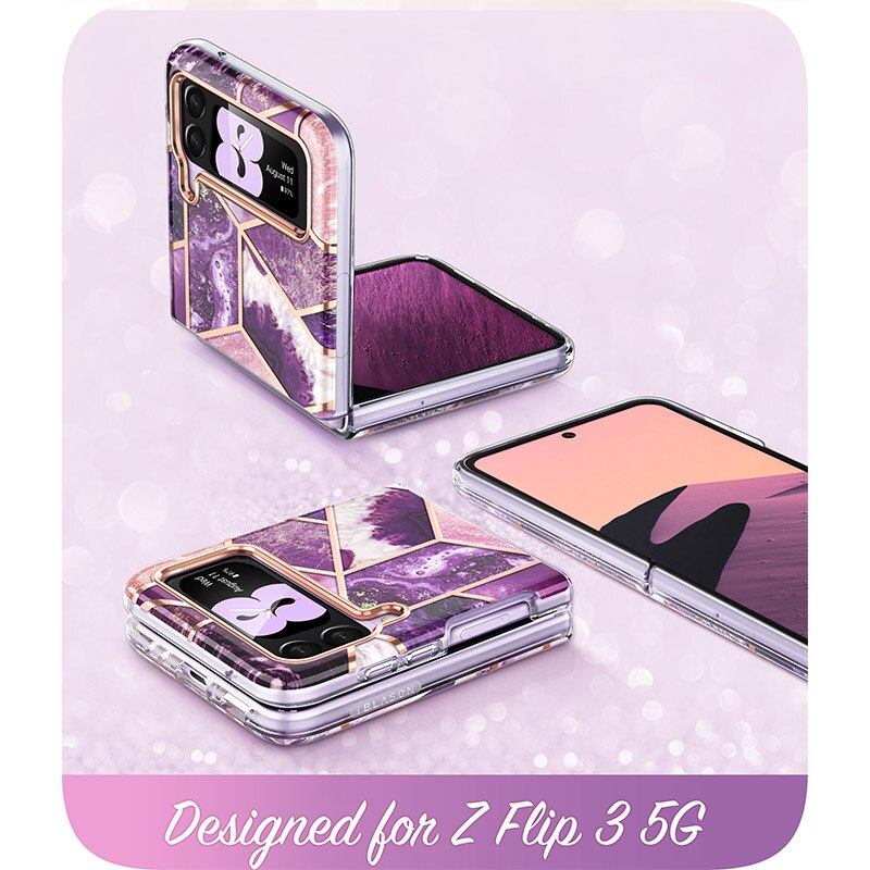 For Samsung Galaxy Z Flip 3 Case 5G (2021) I-BLASON Cosmo Slim Stylish Protective Bumper Case Without Built-in Screen Protector
