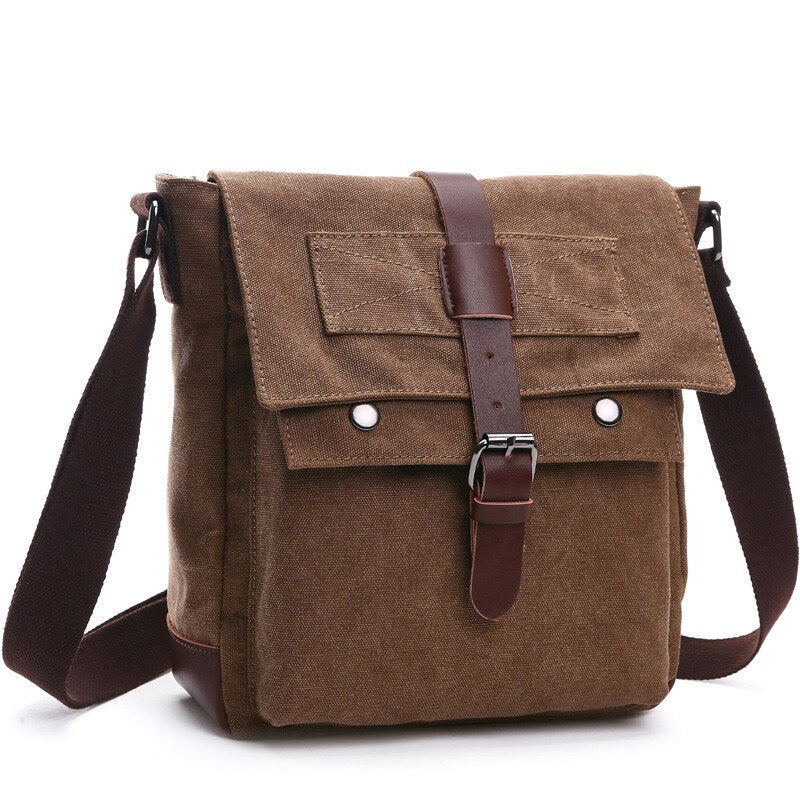 Scione Retro Men Messenger Bags Canvas Handbags Leisure Work Travel Bag Man Business Crossbody Bags Briefcase for Male Bolsas