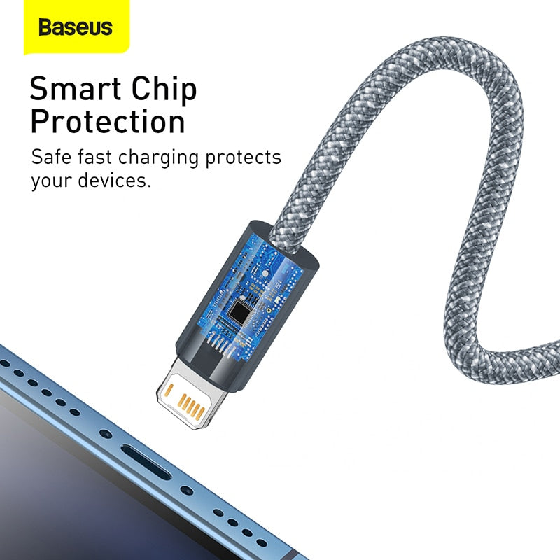 Baseus USB Cable for iPhone 14 13 Pro Max Fast Charging USB Cable for iPhone 12 mini pro max Data USB 2.4A Cable