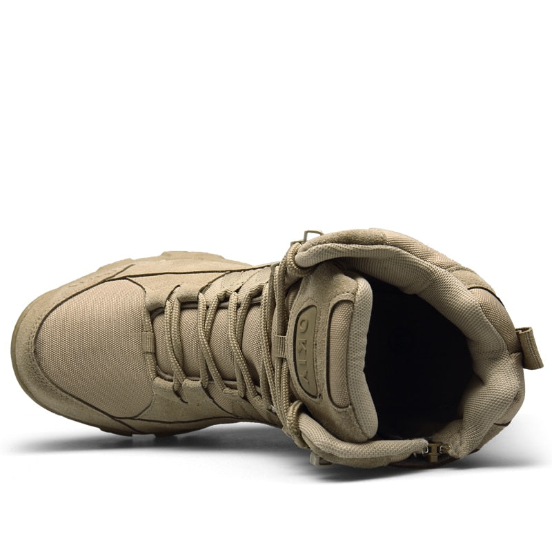 2022 New Footwear Military Tactical Mens Boots Special Force Leather Desert Combat Ankle Boot Army Men&#39;s Shoes Plus Size 39-46