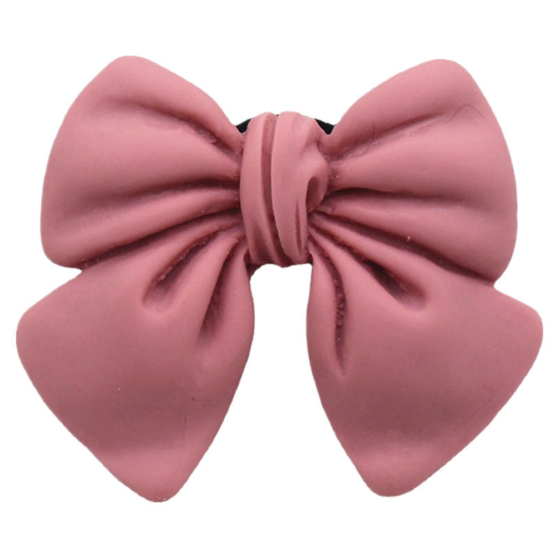 Novelty 1pcs Bowknot Clog Croc Charms Red Blue Pink Yellow Purple BOW PVC Shoe Accessories Decorations for Couples Kids Gifts