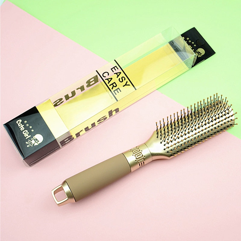 3 Styles Hair Brushes Women Airbag Massage Comb Champagne Luxury Curling Comb Detangle Brush Hair For Professional Styling Tools