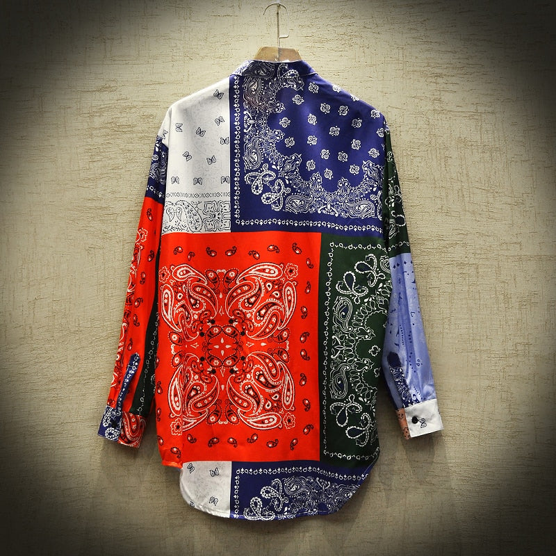 Long Sleeve Shirt Flower Man Social Hawaiian Shirt Men Summer Clothes for Men Mens Shirts Men&#39;s Clothing 2022 Male Luxury Plaid