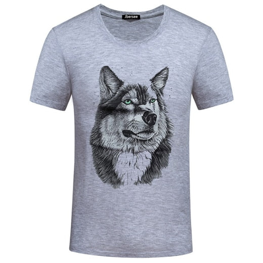 One Piece Summer Men T-shirts Tee Shirt Cotton Casual Men Tshirt 5XL Short Sleeve 3D T Shirt for Men Wolf Men T-shirt homme