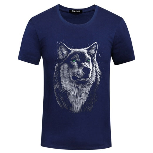 One Piece Summer Men T-shirts Tee Shirt Cotton Casual Men Tshirt 5XL Short Sleeve 3D T Shirt for Men Wolf Men T-shirt homme