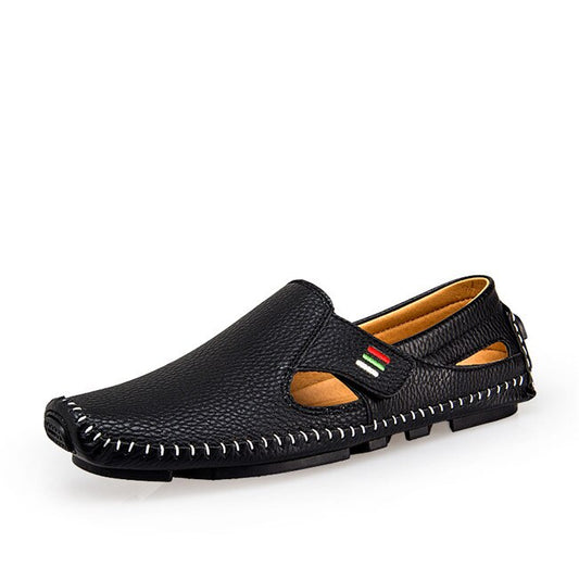 MIXIDELAI Fashion Moccasins For Men Loafers Summer Walking Breathable Casual Shoes Men Hook&amp;loop Driving Boats Men Shoes Flats