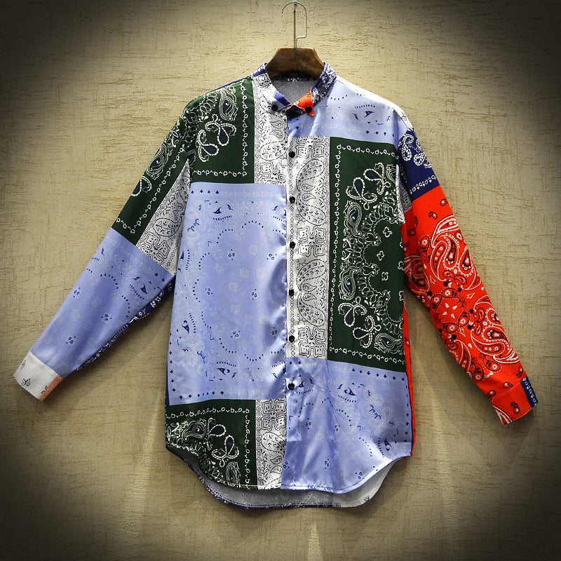 Long Sleeve Shirt Flower Man Social Hawaiian Shirt Men Summer Clothes for Men Mens Shirts Men&#39;s Clothing 2022 Male Luxury Plaid