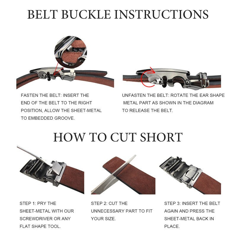 Maikun Men&#39;s Belts for Men Belt Vintage Style Genuine Leather Male Belt High Quality Automatic Buckle