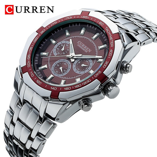 CURREN Men Luxury Brand Military Sport Mens Watches Full Steel Quartz Clock Men&#39;s Waterproof Business Watch relogio masculino