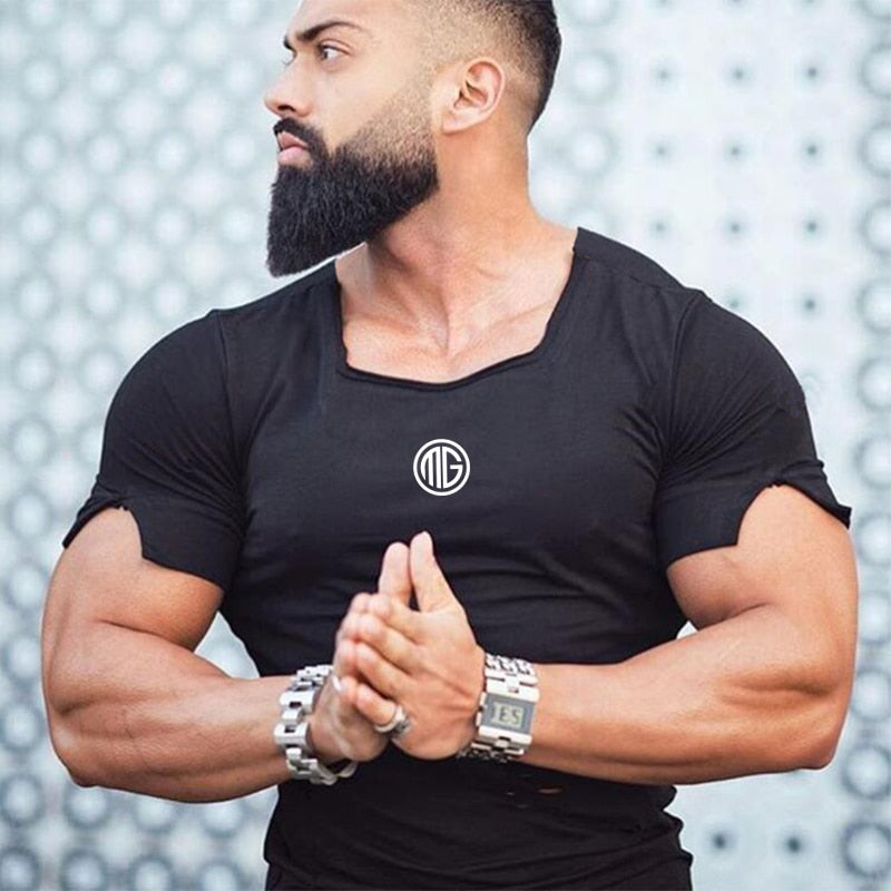 New 2020 Cotton Men&#39;s T shirt Vintage Ripped Hole T-shirt Men Fashion Casual Top Tee Men Hip Hop Activewears Fitness Tshirt Male