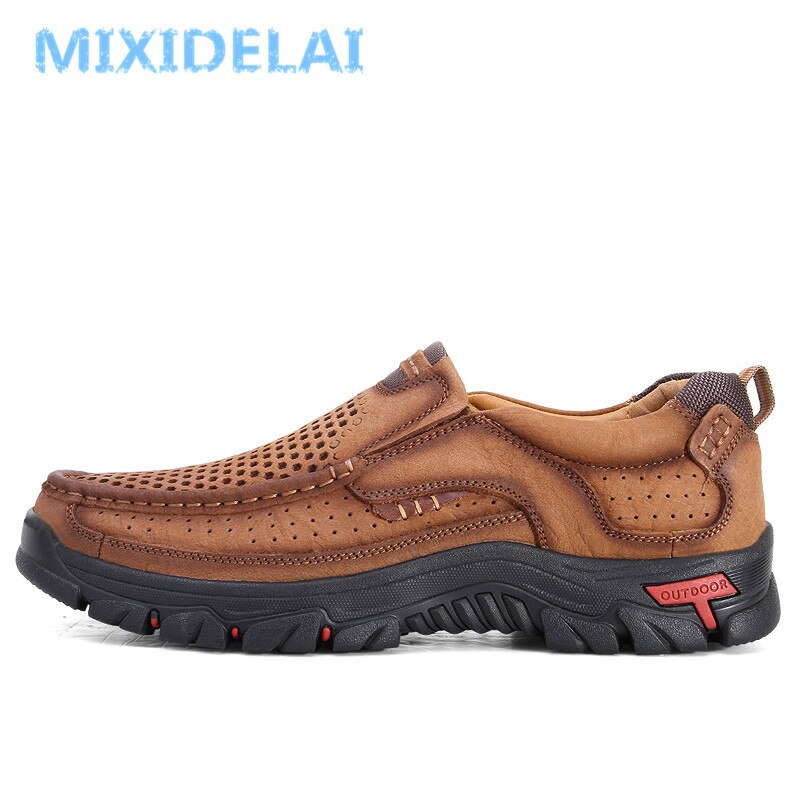 MIXIDELAI Genuine Leather Men Shoes England Trend Male Footwear Set Foot Men&#39;s Casual Outdoors Man Flats Work Shoes Large Size48