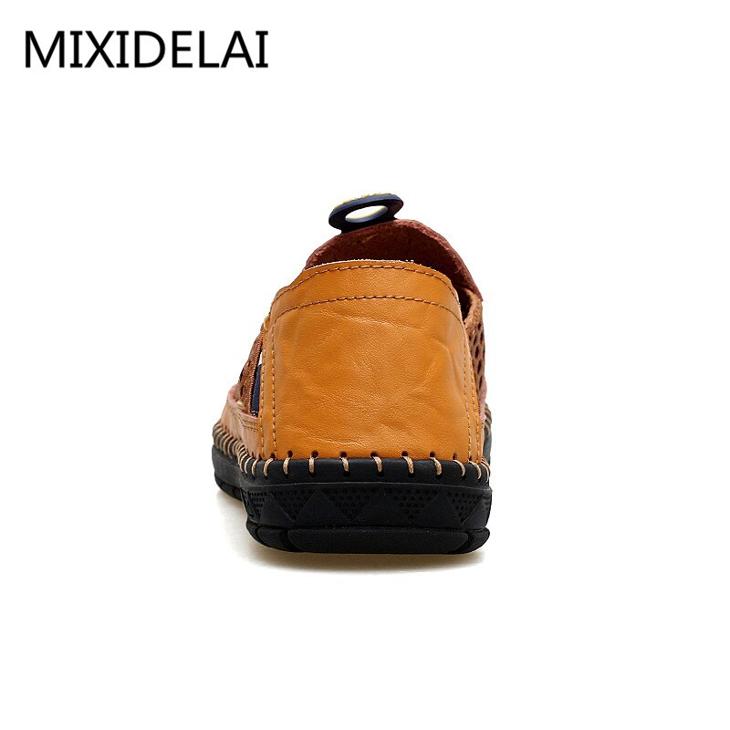 Brand Comfortable Casual Leather Shoes Men Loafers Spring/Summer Mesh Shoes Men Flats Breathable Driving Shoes Men Moccasins