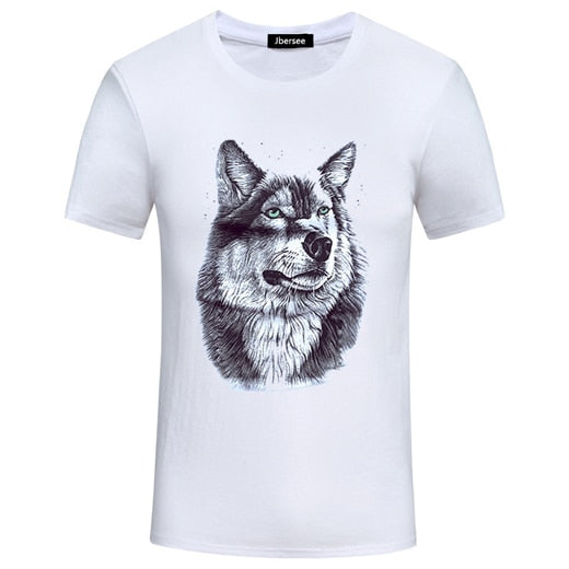 One Piece Summer Men T-shirts Tee Shirt Cotton Casual Men Tshirt 5XL Short Sleeve 3D T Shirt for Men Wolf Men T-shirt homme