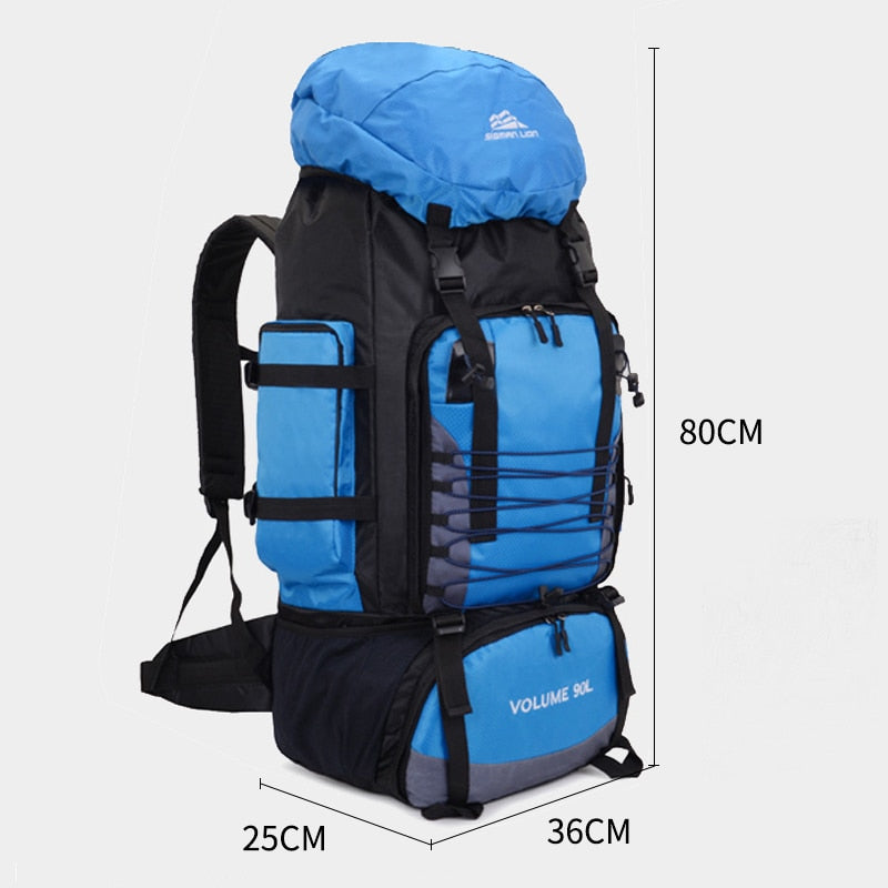 Travel Bag Camping Backpack Hiking 90L 80L, Army Climbing Bags Mountaineering Large Capacity Sport Bag, Outdoor Military Backpacks
