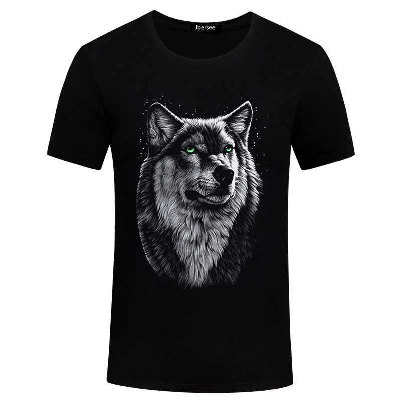 One Piece Summer Men T-shirts Tee Shirt Cotton Casual Men Tshirt 5XL Short Sleeve 3D T Shirt for Men Wolf Men T-shirt homme