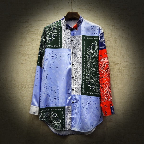 Long Sleeve Shirt Flower Man Social Hawaiian Shirt Men Summer Clothes for Men Mens Shirts Men&#39;s Clothing 2022 Male Luxury Plaid