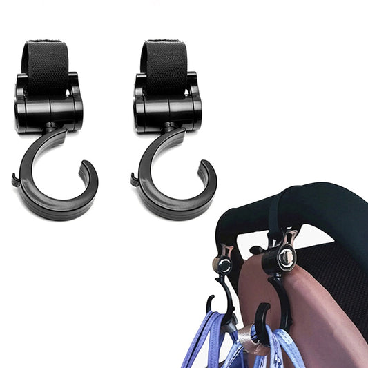 2 PCS/SET Baby Stroller Safe Hook Multifunctional Baby Stroller Black High Quality Plastic Hook