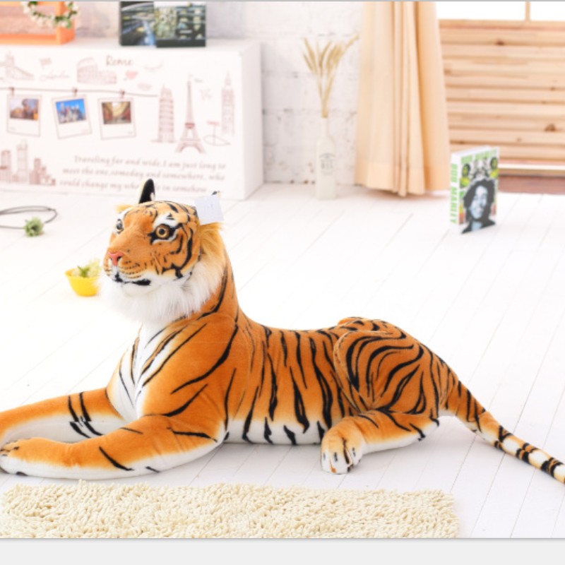 30-120CM High Quality Giant White Tiger Stuffed Toy Baby Lovely Big Size Tiger Plush Doll Soft Pillow Children Christmas Gift