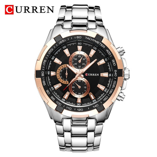 CURREN 8023 Quartz Watch Men Waterproof Sport Military Watches Mens Business Stainless Steel Wristwatch Male Clock reloj hombre