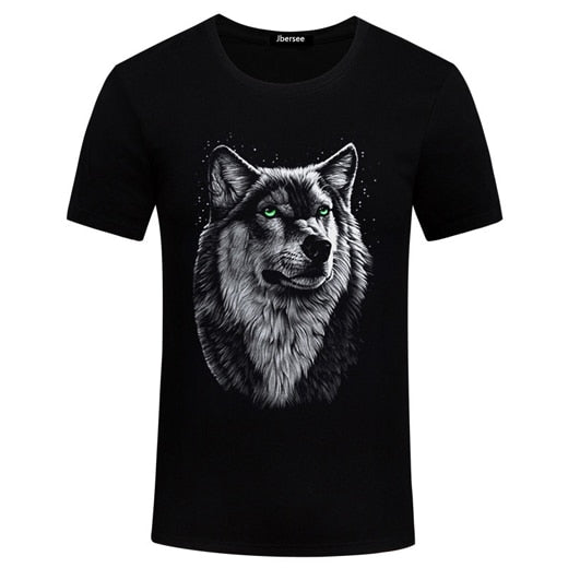 One Piece Summer Men T-shirts Tee Shirt Cotton Casual Men Tshirt 5XL Short Sleeve 3D T Shirt for Men Wolf Men T-shirt homme