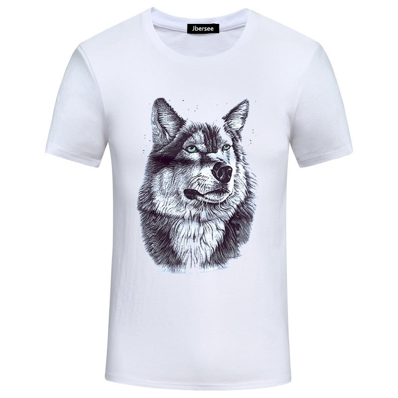 One Piece Summer Men T-shirts Tee Shirt Cotton Casual Men Tshirt 5XL Short Sleeve 3D T Shirt for Men Wolf Men T-shirt homme