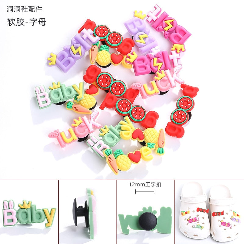 Shoe Charms Decoration - Best 10pcs/set Shoe Charms Decoration Buckle carton chocolate ice cream fruit acrylic M JIBZ DIY combiation for croc friend gift