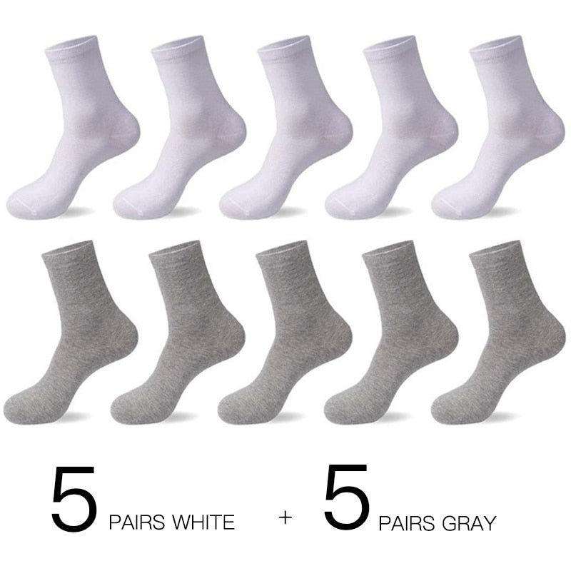 HSS 2022 Men&#39;s Cotton Socks New styles 10 Pairs / Lot Black Business Men Socks Breathable Spring Summer for Male US size(6.5-12)