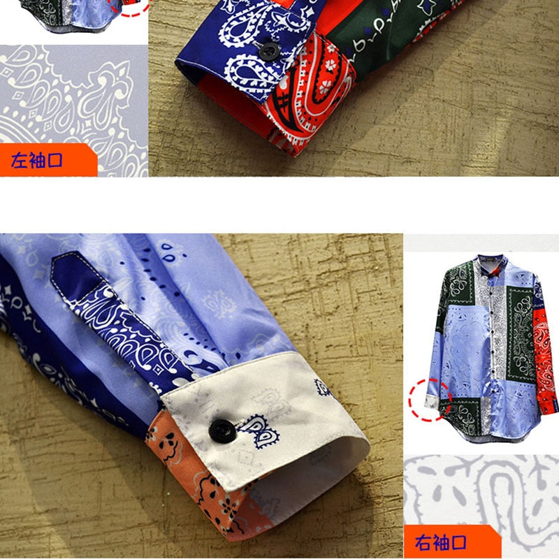 Long Sleeve Shirt Flower Man Social Hawaiian Shirt Men Summer Clothes for Men Mens Shirts Men&#39;s Clothing 2022 Male Luxury Plaid