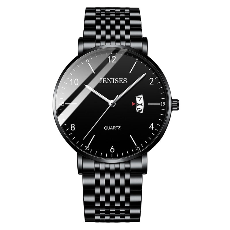 BELUSHI Fashion New Mens Watches Top Luxury Brand Waterproof Quartz Watch Men Casual Stainless Steel Business Date Wrist Watch