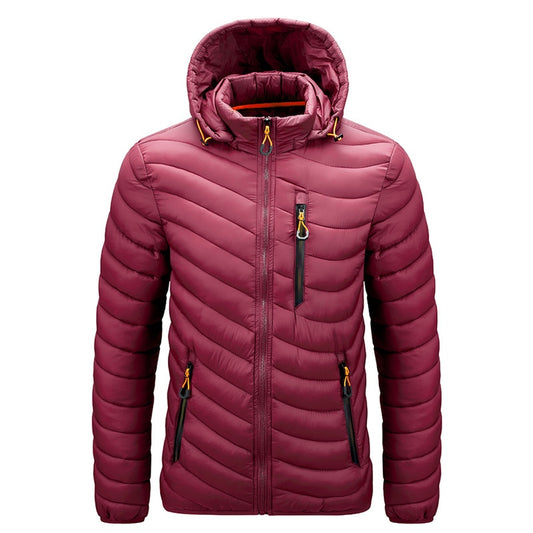 Winter Warm Waterproof Jacket Men, New Autumn Thick Hooded Parkas, Men's Fashion Casual Slim Jacket Coat Men