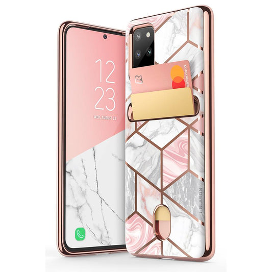 For Samsung Galaxy S20 Plus Case/S20 Plus 5G Case (2020 Release) i-Blason Cosmo Wallet Slim Designer Marble Card Holder Cover