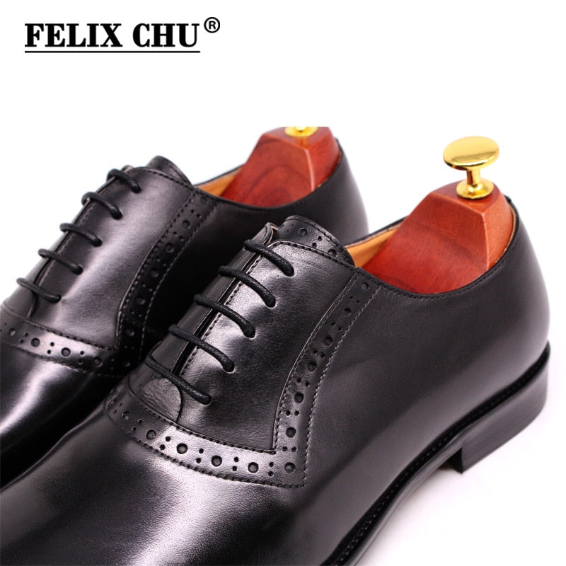 Size 47 Size 13 Handmade Men&#39;s Dress Shoes Genuine Leather Formal Oxfords Wedding Business Office Plain Toe Men Leather Shoes