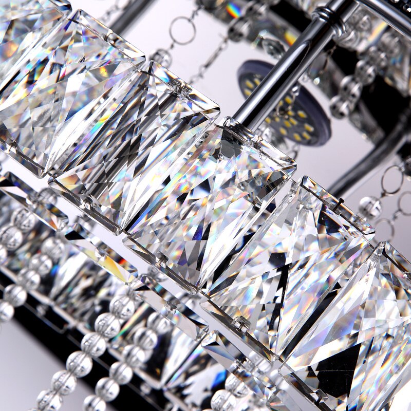 Led crystal ceiling lights dining room luxury silver ceiling light living room led Ceiling Lamps bedroom crystal Fixture kitchen