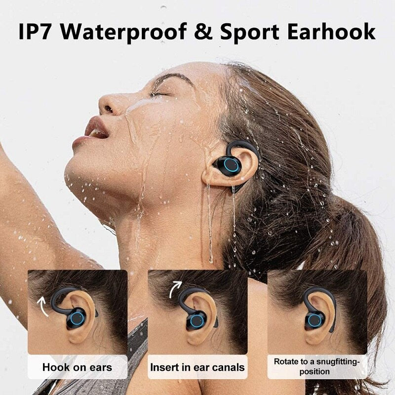 TWS Bluetooth Earphones Touch Control Wireless Headphones with Microphone Sports Waterproof Wireless Earbuds 9D Stereo Headsets