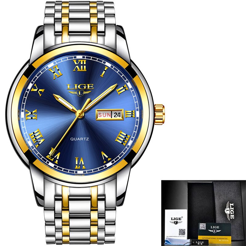 LIGE Japan Quartz Women&#39;s Watch Fashion Female Wristwatch Switzerland Luxury Brand reloj mujer Waterproof Women Bracelet Watch