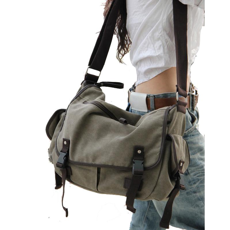 Large Capacity Vintage Canvas Messenger Bags For Women 2020  Laptop Shoulder School Ladys Travel Casual Tote Shoulder Feminina