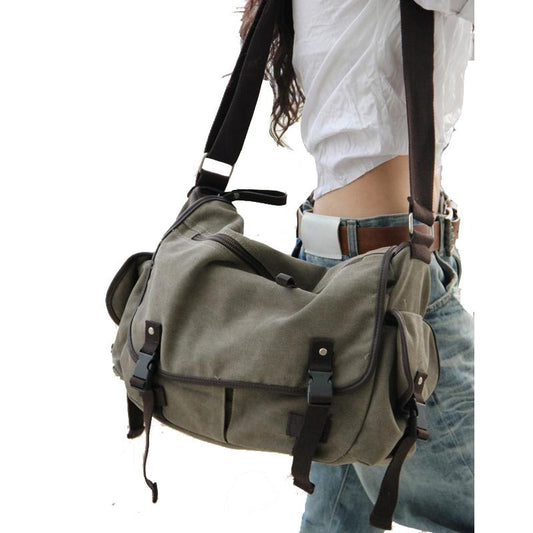 Large Capacity Vintage Canvas Messenger Bags For Women 2020  Laptop Shoulder School Ladys Travel Casual Tote Shoulder Feminina