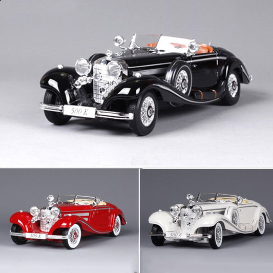 1:18 Scale Simulation Diecast Alloy Antique Car Model Toys 1936 500k Classic Version Diecast Metal Vintage Car Model Collectible