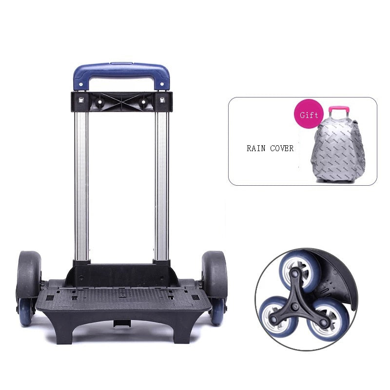 SUN EIGHT Kid Trolley Backpack Wheeled Bag School Bag Luggage For Children Wheels Expandable Rod High Function Trolly