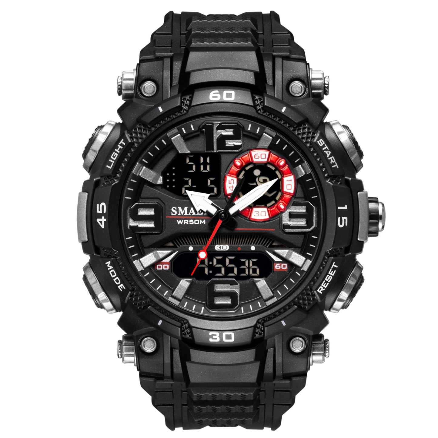 SMAEL Top Luxury Watches Men Dual Display Watch Waterproof Men&#39;s Sport Wristwatch Mens Military Army Clock Male Stopwatch 1921