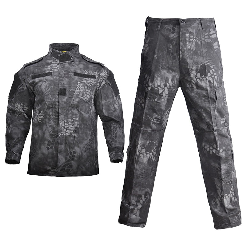 Military Uniform Airsoft Camouflage Tactical Suit Camping Men Army Special Forces Combat Jackets Pants Militar Soldier Clothes