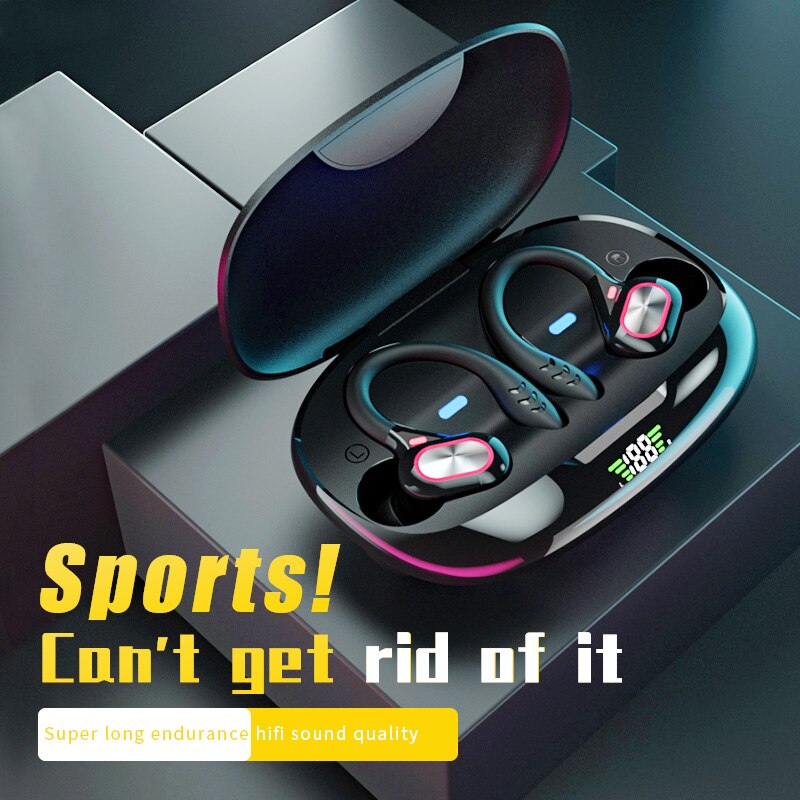 TWS Bluetooth-compatible Earphone Wireless Headphone Stereo Headset Sport Earbuds Microphone With Charging Box For Smartphone