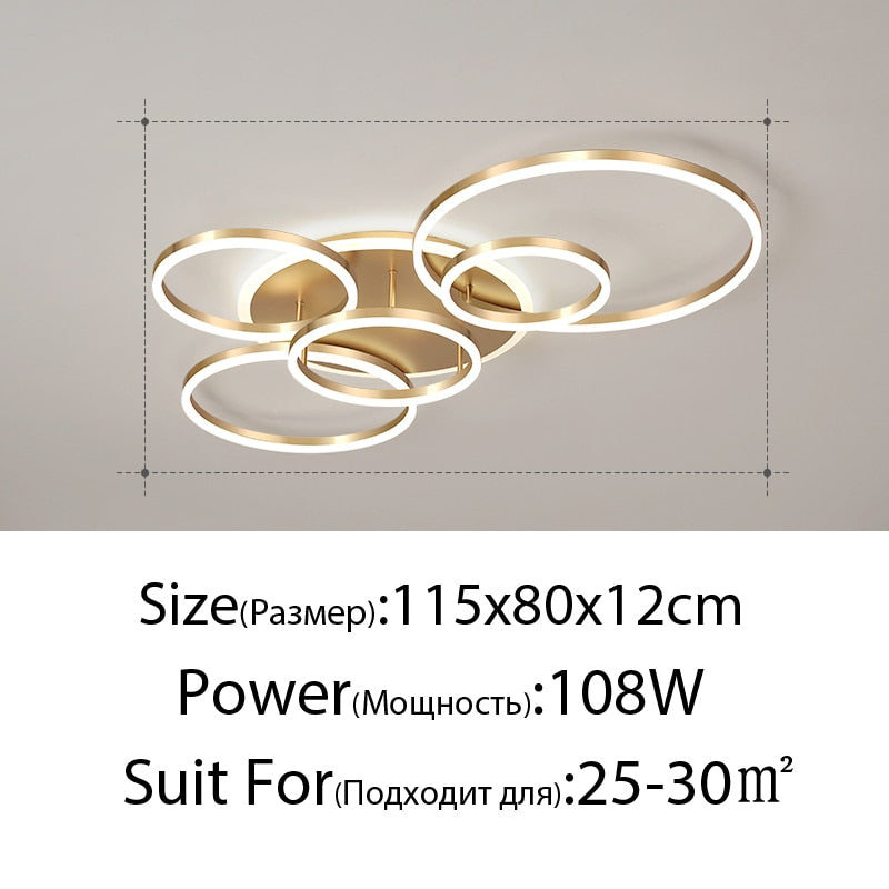 Gold White Modern LED Chandelier Lighting For Living Study Room Lights Indoor Lamps Parlor Foyer Lustres Chandeliers Luminaire