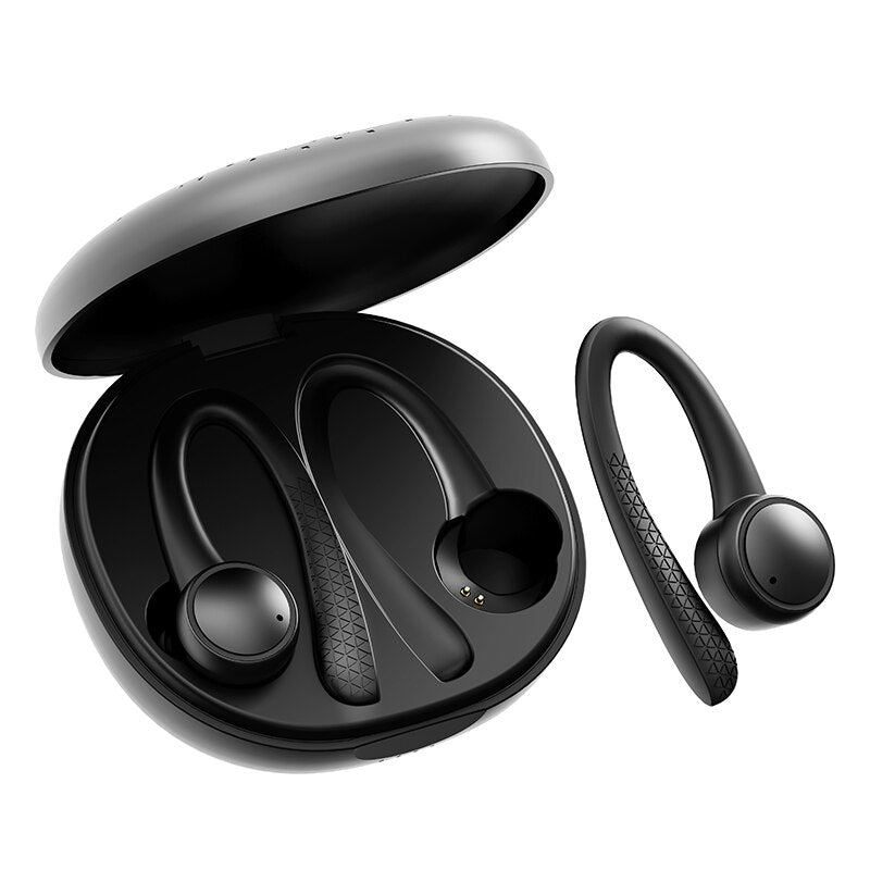 TWS Sports Wireless Earphone Bluetooth Headphone Ear Hook with Microphone Waterproof Running Noise Cancelling Stereo Earbuds