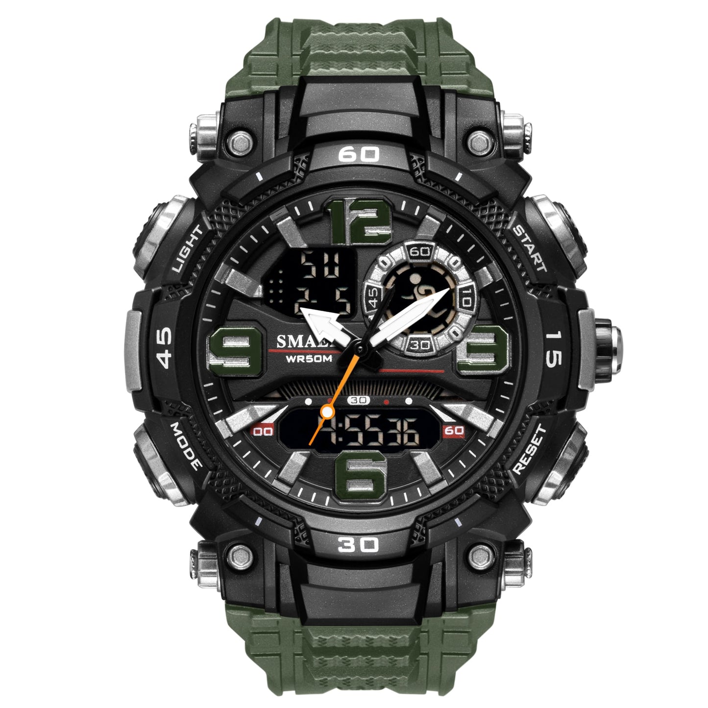 SMAEL Top Luxury Watches Men Dual Display Watch Waterproof Men&#39;s Sport Wristwatch Mens Military Army Clock Male Stopwatch 1921