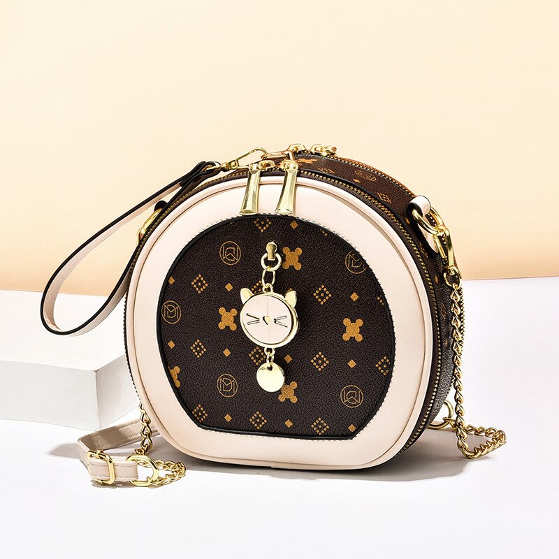 New fashion messenger bag| Best small round bag | Cosmetic bag casual all-match shoulder tote bag www.chishtismart.com