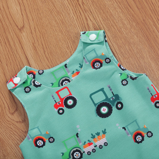 Citgeett Summer Newborn Baby Boys Girls Cotton Romper Sleeveless Button Jumpsuit Playsuit Overalls Casual Outfits