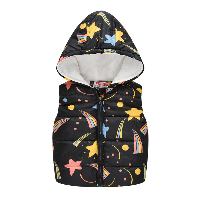 2021 Autumn Children Warm Thicken Vest Baby Cotton Waistcoat Kids Outerwear Coat Children Clothing Boys Girls Brand Jackets Vest