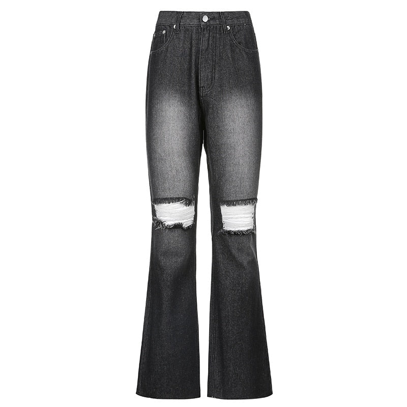 flare Pants Female Women&#39;s Jeans clothes Boyfriend Jeans Women Jeans Pants High Waist Mom Ripped Jeans 2021 Stright Trousers